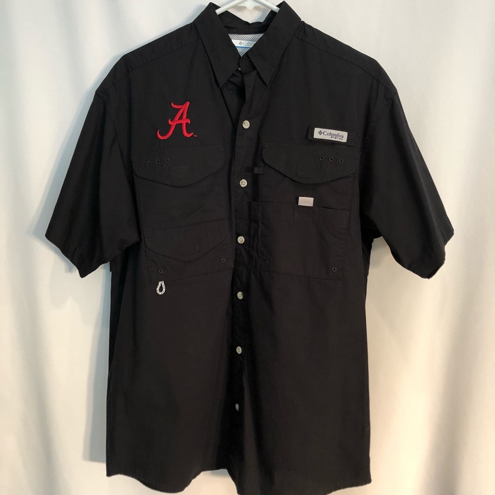 Men’s Columbia PFG Black ALABAMA Angler Shirt NWOT - Picture 7 of 8